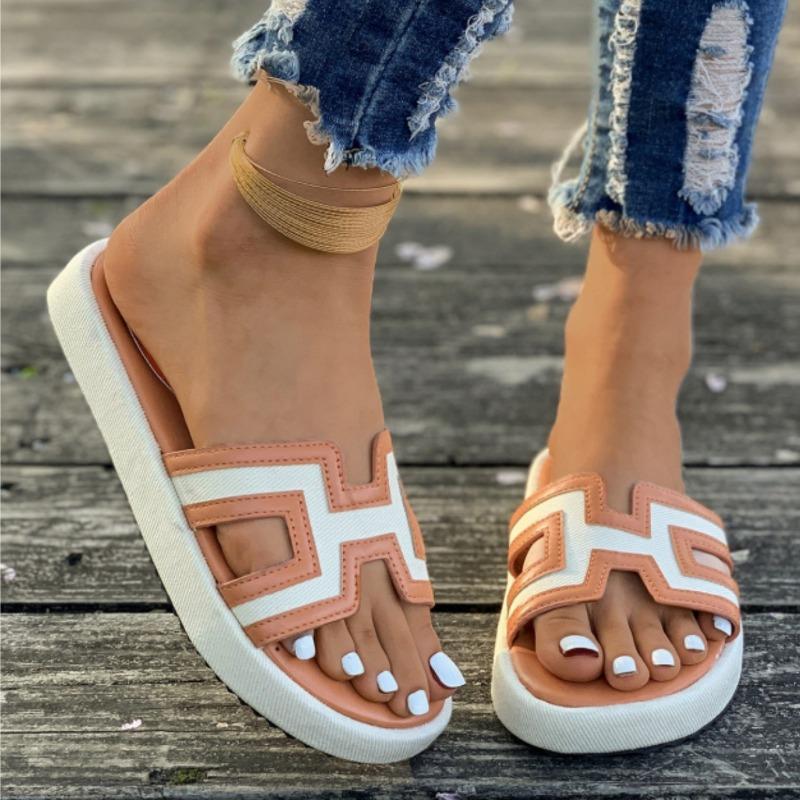 Summer Fashion New Color-Block Casual Slippers