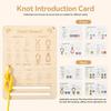 Knot Tying Board For Kids Wooden Educational Activties Knot Training Board For Children Boys Girls Home Birthday Party Nursery