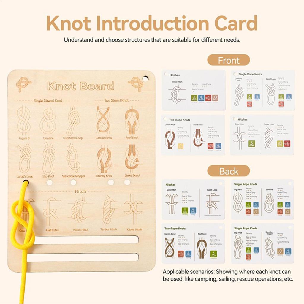 Knot Tying Board For Kids Wooden Educational Activties Knot Training Board For Children Boys Girls Home Birthday Party Nursery