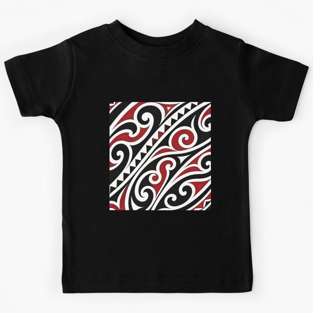 New Zealand Māori Paua Pattern Koru Design 895 Kids T-Shirt 170