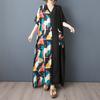 DIMANAF New Women 2025 Plus Size Summer Long Casual Dress Loose Linen Vintage Basic Maxi Dress 9863