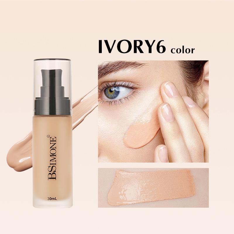 Bsimone Face Base Liquid Foundation Makeup Concealer Waterproof Brighten Whitening Long Lasting Bb Cream Cosmetics