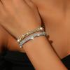 Voll Diamant Elastisches Armband Leichter Luxus Nische Exquisites Armband Umrundungsarmband Handseil Verdrehtes Armband Weiblich