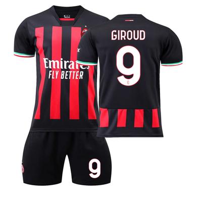 2022-23 AC Milan Home Jersey #11 Ibrahimović #9 Giroud #17 Leão #19 Theo Football Jerseys