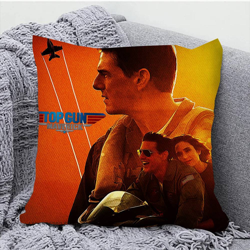 Movie T Top Gun Maverick Pillow Case Square Pillow Bedroom Sofa Leisure Comfort Cushion Car Living Room Home Decoration