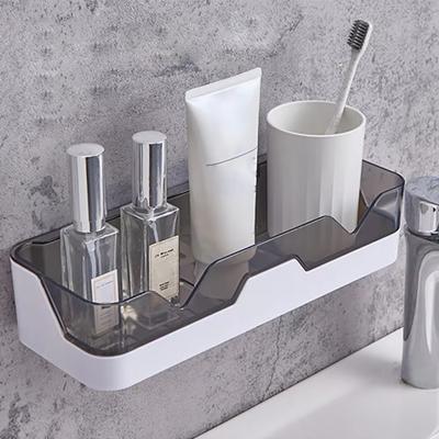 Wandmontiertes Badezimmer-Duschregal, selbstklebendes Eck-Organizer-Rack