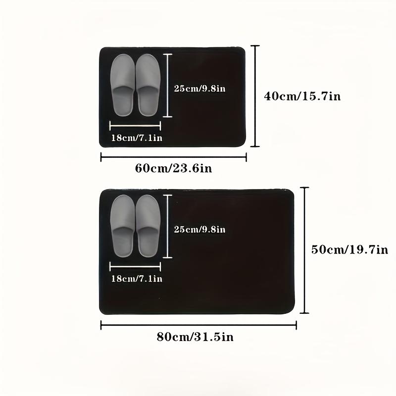 1pc Floral Diatomaceous Earth Non-Slip Bath Mat - Super Absorbent, Quick-Drying, Soft Shower Mat, Easy To Clean, Decorative Oval Floor Mat