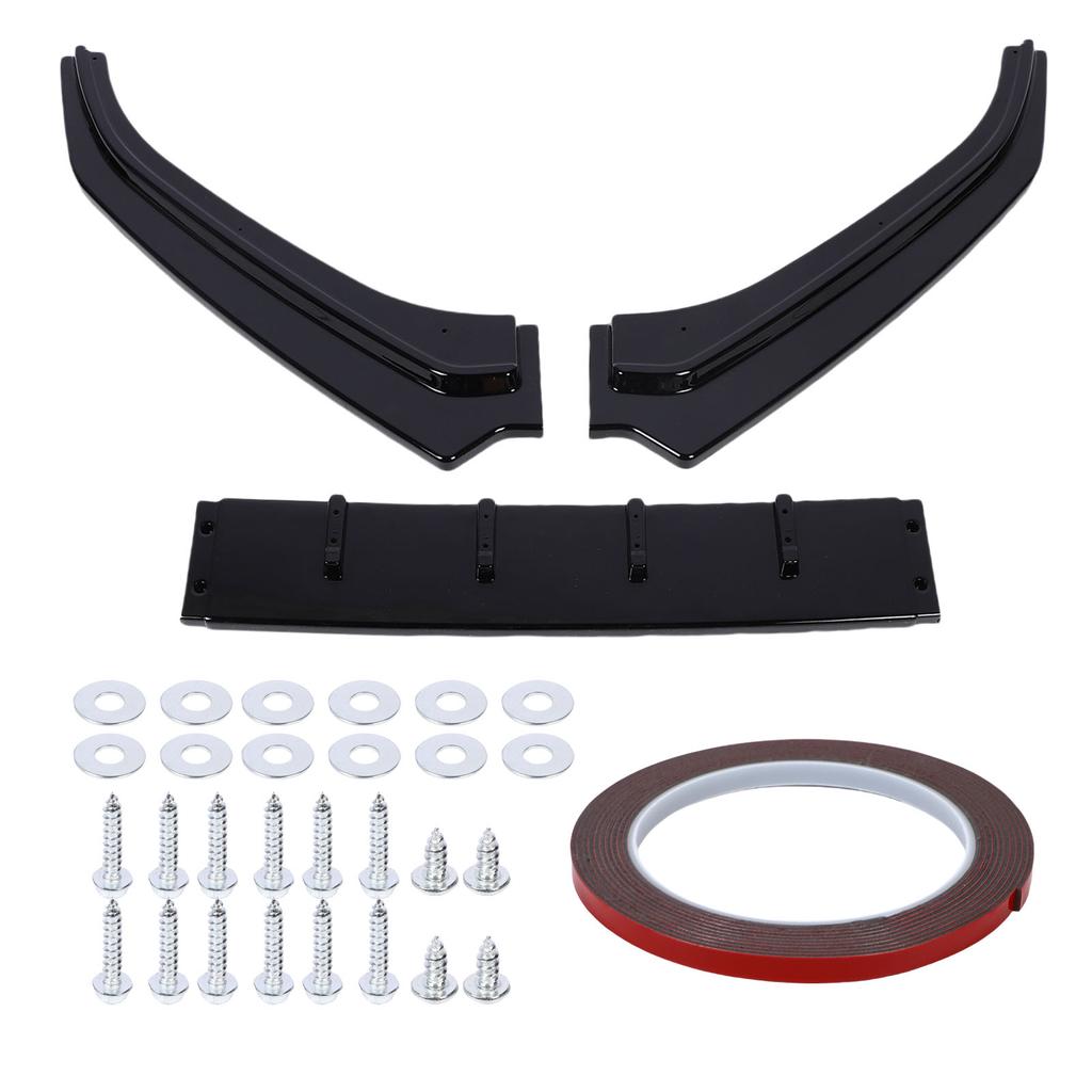 3pcs Front Bumper Lip Splitter Spoiler Body Kit Improve Aerodynamics Bumper Lip Diffuser Replacement for MK5 6R 2010