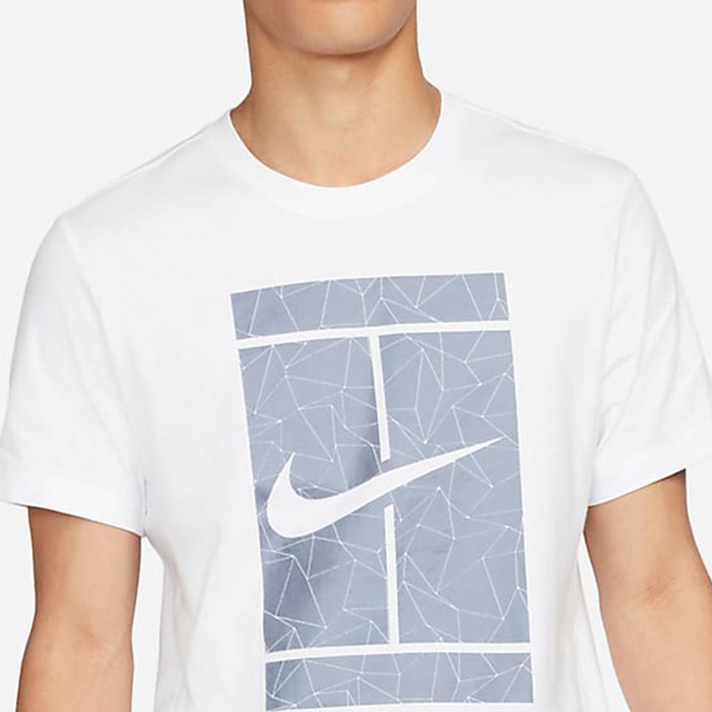 Nike Large Logo Print Crew Neck Casual Short Sleeve T-Shirt Men Tops White DD8406-101
