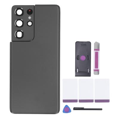 Back Glass Cover Replacement for Galaxy S21 Ultra 5G Phone Rear Panel Housing Door with Touch Pen