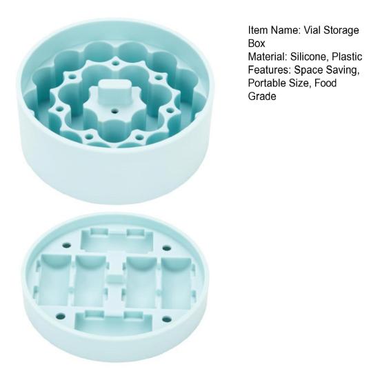 2/3Pcs Silicone 3ml Vial Insert 32/25/18oz Food Jar Peptide Vial Storage Box Space Saving Freezer Fridge Shot Long Vial Bottle Organizer Holder