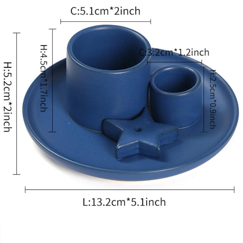 1pc Ceramic Aroma Tray Incense Burner Elegant Home Decor for Sage Palo Santo & Sticks with Easy Cleaning Design, Perfect Gift