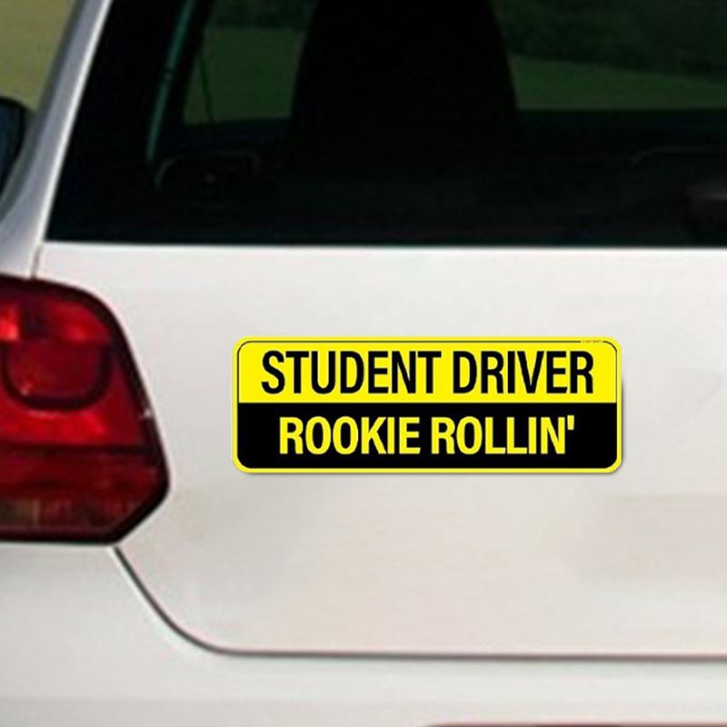Aimant pour Voiture Conducteur Débutant Autocollant Nouveau Conducteur Haute Visibilité Autocollant de Pare-chocs pour Conducteur Novice Panneaux d'Avertissement pour la Sécurité de la Conduite des Adolescents