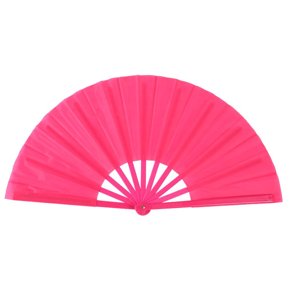 Leque dobrável de 7 polegadas de cor sólida - Acessório de performance de dança e para refrescar