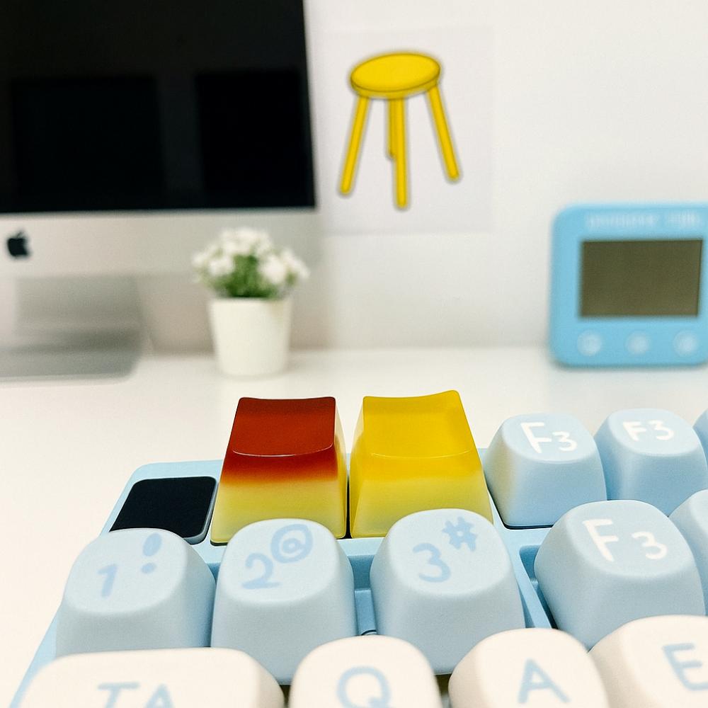 Cross Shaft Jelly Pudding Keycap Personalized DIY Keycap  Mechanical Keyboard