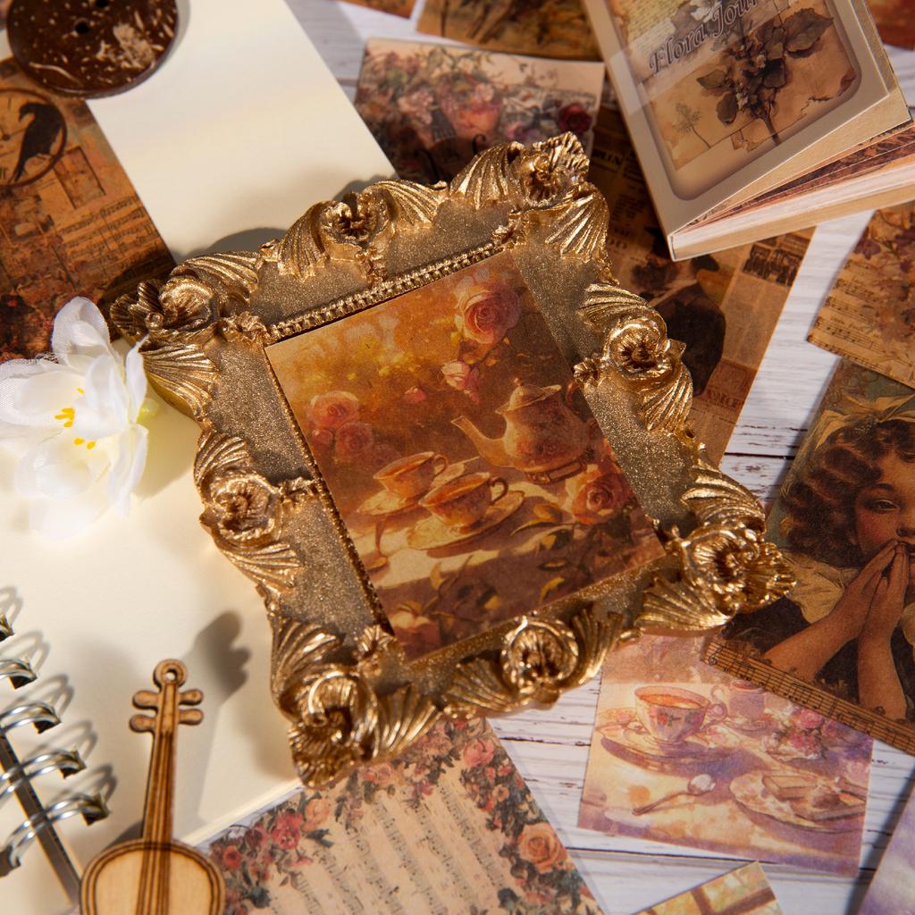 Vintage Antique Painting Collection Material Paper Scrapbook Materials DIY Photo Album Collage Journal
