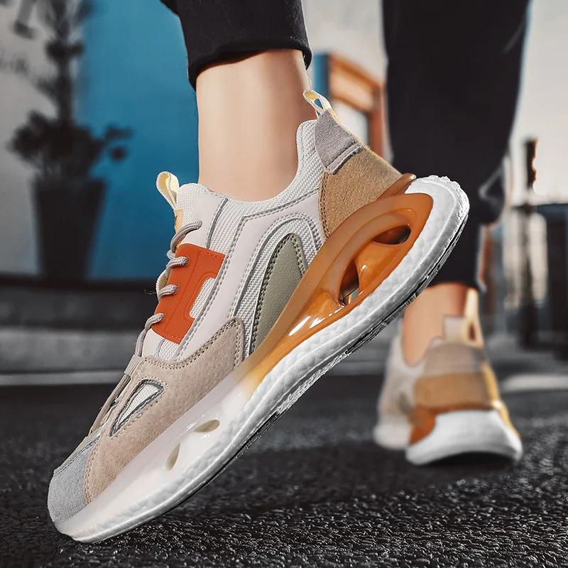 Frühling Neue Schuhe für Herren Air Mesh Freizeitsportschuhe Street Fashion Bequeme Schnür-Sneaker