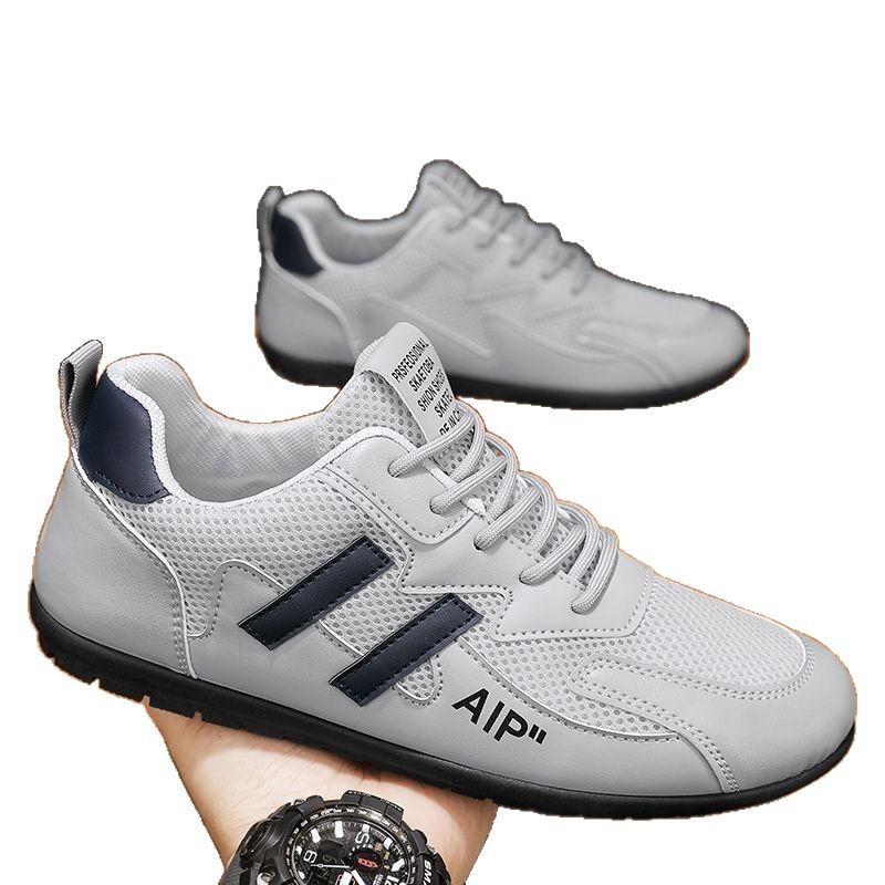 Herrenschuhe Frühling Laufen Sport Mesh atmungsaktiv weiche Sohle rutschfest Herren Freizeitreiseschuhe Low-Top deutsche Trainingsschuhe