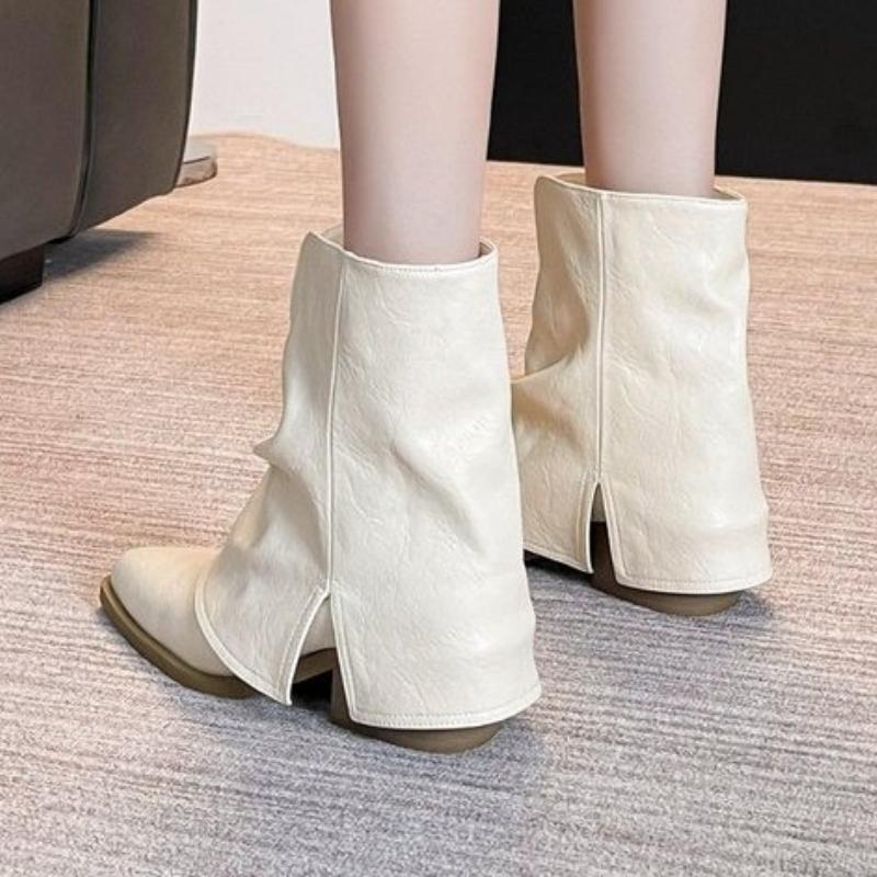 Damen Stiefeletten Elegant Spitz Zehenbereich Klobige Schuhe Designer 2025 Winter Neu Chelsea Boots Kleid Party Damen Pumps Botas