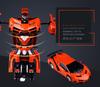 Elektrisches RC-Auto Spielzeugauto Fernbedienungsauto Funkgesteuertes Auto Kann in einen Roboter verwandelt werden Sehr cooles Design (rot)