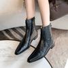 Fashion New Pointed-Toe Sexy Square Heel Casual Work Boots Winter Large Size Comfortable Non-Slip Elegant Horse Boots For Women