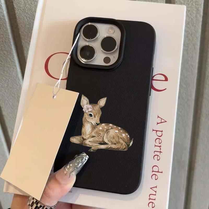 Vintage Brown Deer Design Phone Case For iPhone 17 16 15 14 13 12 11 Pro Max XS XR Plus 15Pro 16Pro Aesthetically Soft TPU Cover