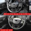 Carbon Fiber Look Car Steering Wheel Cover Trim For Ford Ranger T9 2023+ Auto Accessories