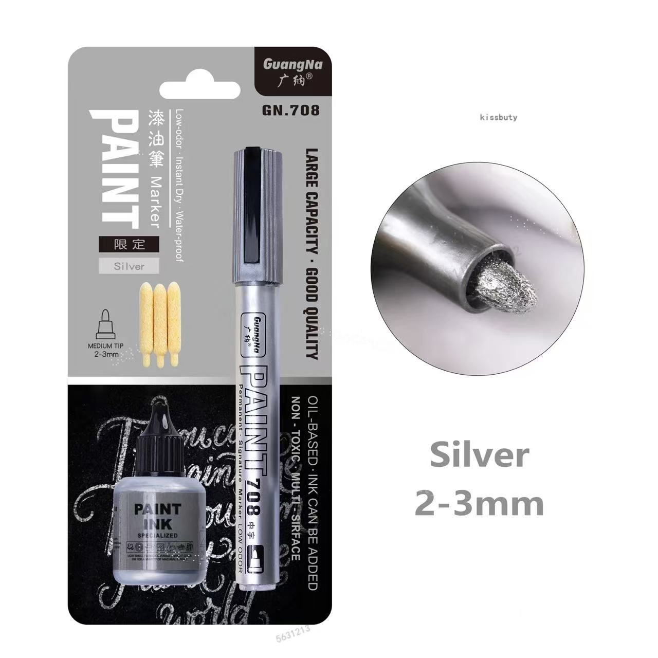 

Permanent Metallic Paint Marker Pen with Ink Set DIY Resin Mold Tire Metal Oil Gold Silver White Black Blue Markers Pens Drawing
