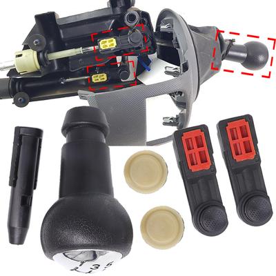 5+R Speed Chrome Shift Knob For Citroen C4 Picasso 2007 2008 2009 2010 2011 2012 2013 Manual Gear Cable Selector Linkage End Collet Bushing Repair Kit