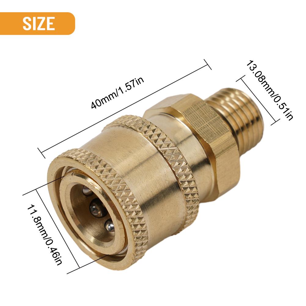 G1/4 High Pressure Washer Coupler Copper Quick Connect Fitting Male Thread Accessorie Car Washer Adapter Garden Irrigation Joint