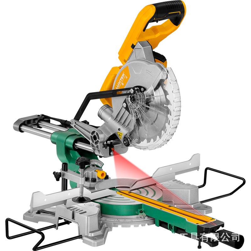 LUXTER 8" Miter Saw with Double Support Arm & Laser Guide for Aluminum and Wood Cutting