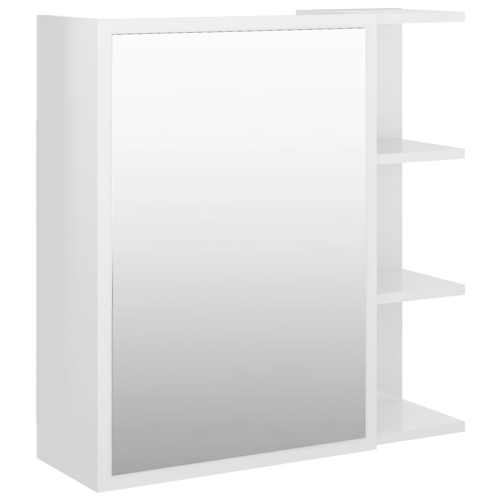 Buy Modern Bathroom Mirror High Gloss White 62.5x20.5x64 cm