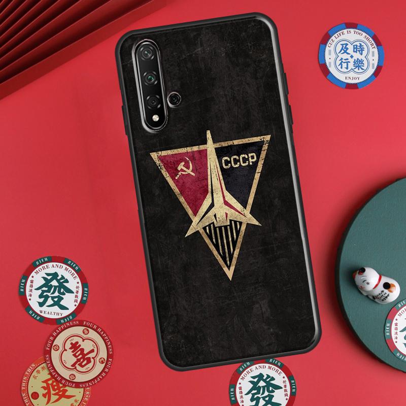 Red Soviet Union USSR Flag For Huawei P60 Pro P30 P40 Lite Nova 7i 8i 11i 12i 12s 10 9 SE Y90 Y60 Y70 Y72 Y61 Y91 Case
