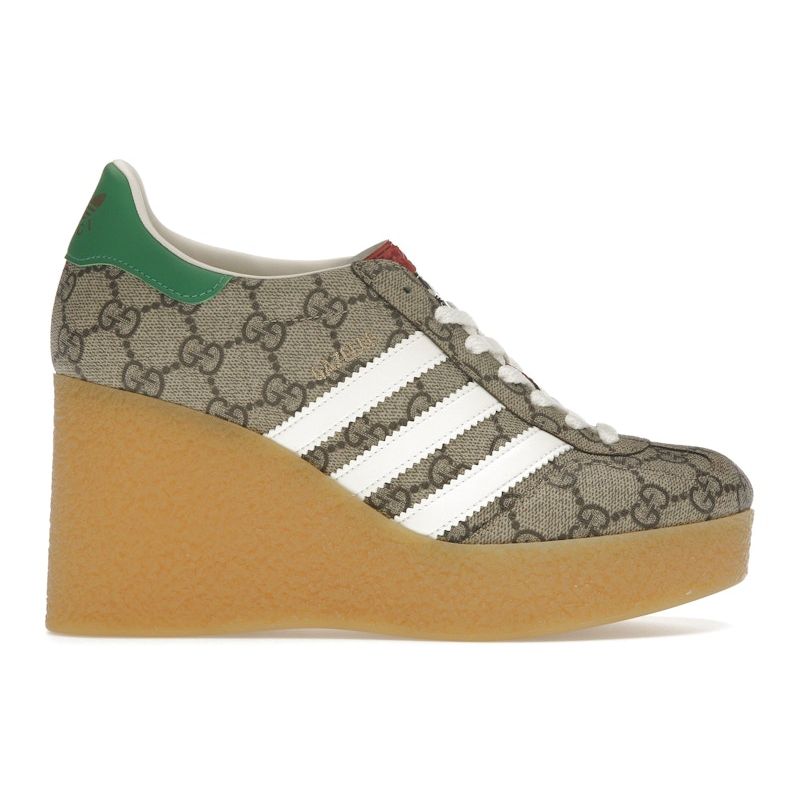 

Adidas Wedge Gazelle Beige GG Monogram Women Sneakers Tan Beige-Tone Core-White 725655-FAAR3-9751 34