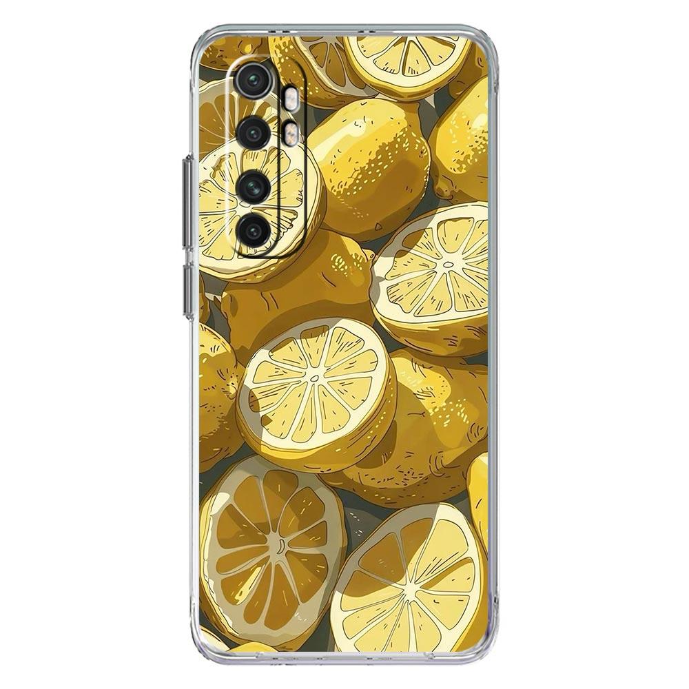 Phone Case For Xiaomi Mi Poco X7 X6 X5 NFC X3 F7 Ultra F6 Pro F3 15 14T 14 13T 11 12 13 Lite Clear TPU Cover Retro Fruit lemon