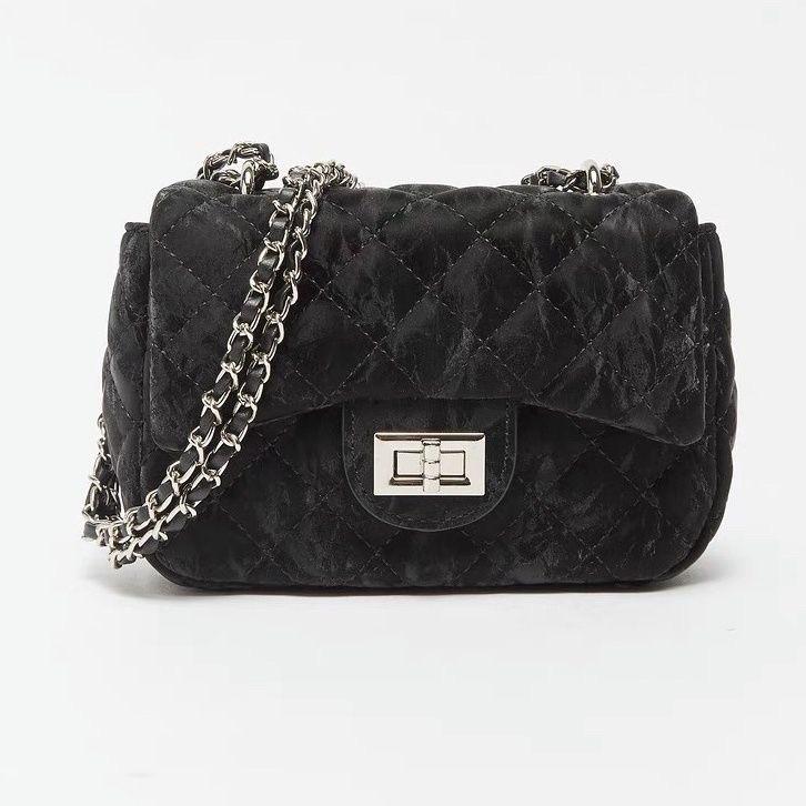 IELGY Ladies Messenger Bag Diamond Chain Small Square Bag
