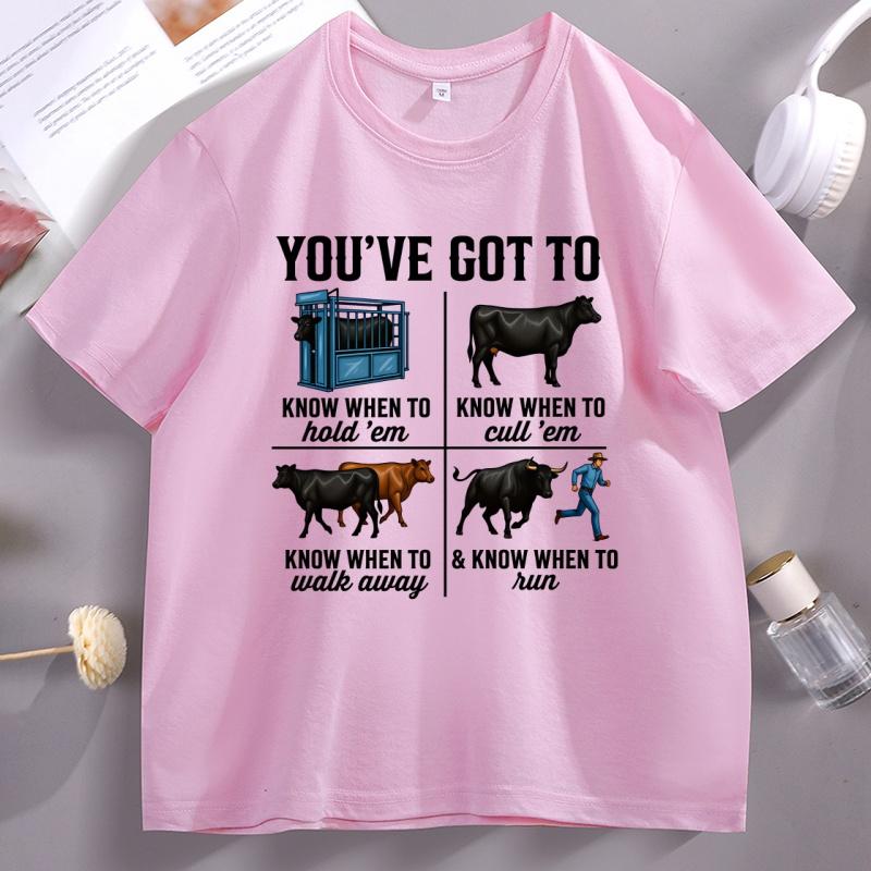 Funny Rancher Graphic Tee Cow Printed T Shirt Cotton Short Sleeve Round Neck Tshirts Male Comfortable T-shirt
