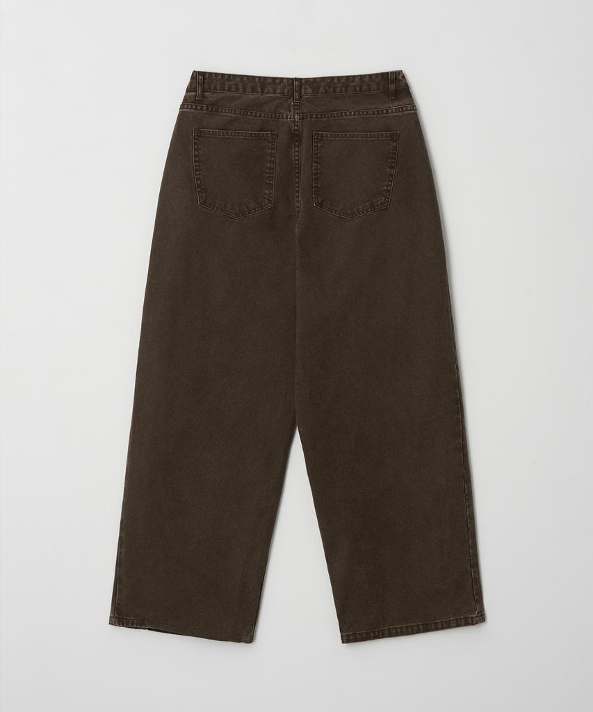 BILLIANT Side Tuck Wide Pants Brown