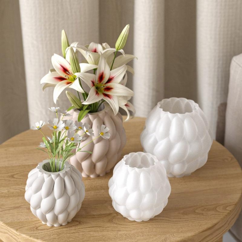 Modern Silicone Vase Crafting Molds Rotating Raindrop Shape Multipurpose Epoxy Moulds for Home Decorative Crafts