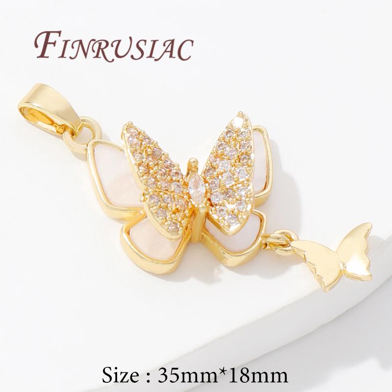 18K Real Gold Plated Crystal Charms For Jewelry Making,Trendy Jewellery Charms Accessories,Pendant For Needlework