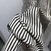 Pantaloni estivi a righe con vita tridimensionale per donna