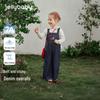2026 Spring Girls' Washed Denim Overalls - New Arrival Long Pants for Kids