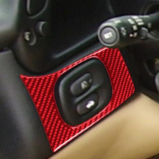 Red Carbon Fiber Head Light Switch Trim Cover for Corvette C5 1998-2004