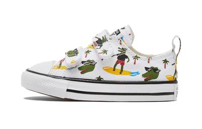 Chuck Taylor All Star Low Top Toddler Shoes White Green Infant And Toddler 771294C