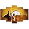 Five Piece Picture Canvas Print Africa People Tribe