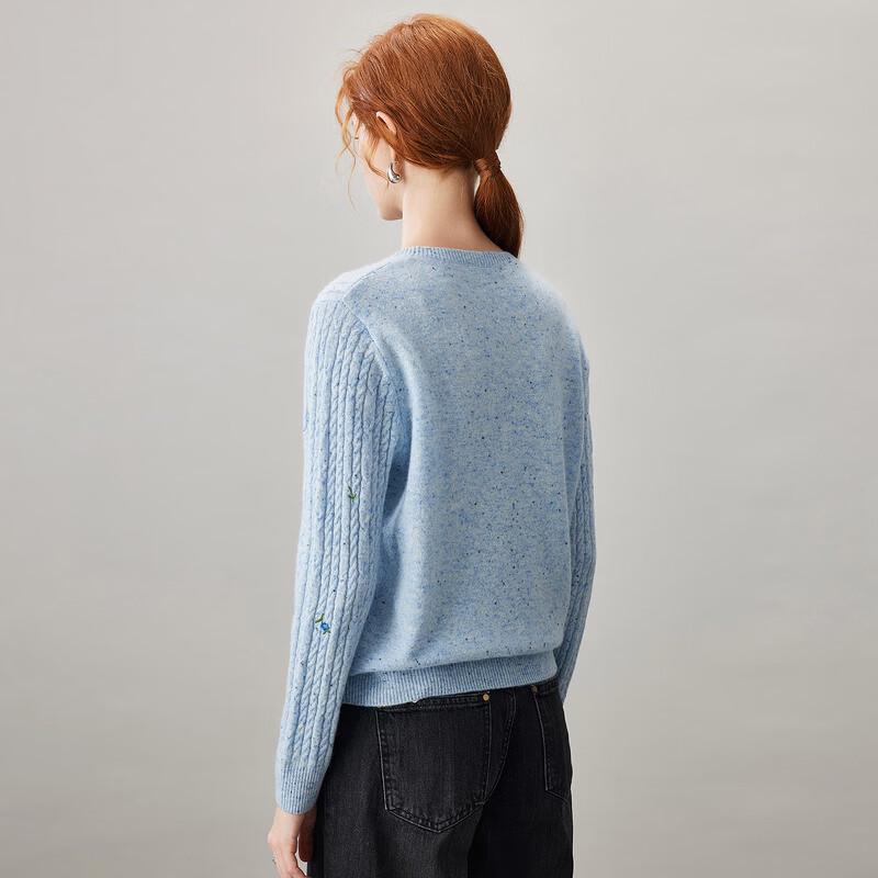 Kemengboka Women's 100% Cashmere Crew Neck Sweater