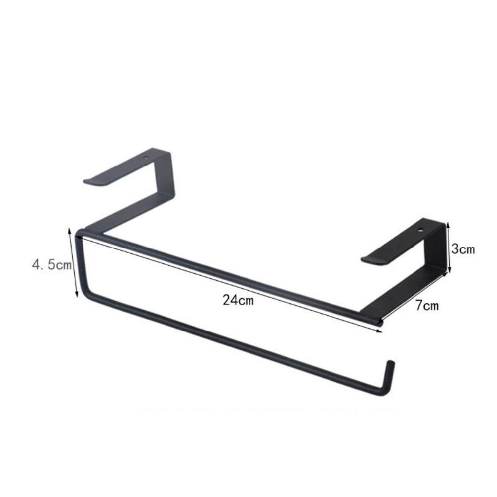 

No Punching Tissue Hanger Multifunctional Toilet Shelf Durable Cabinet Rag Hanging Shelves Kitchen чорний