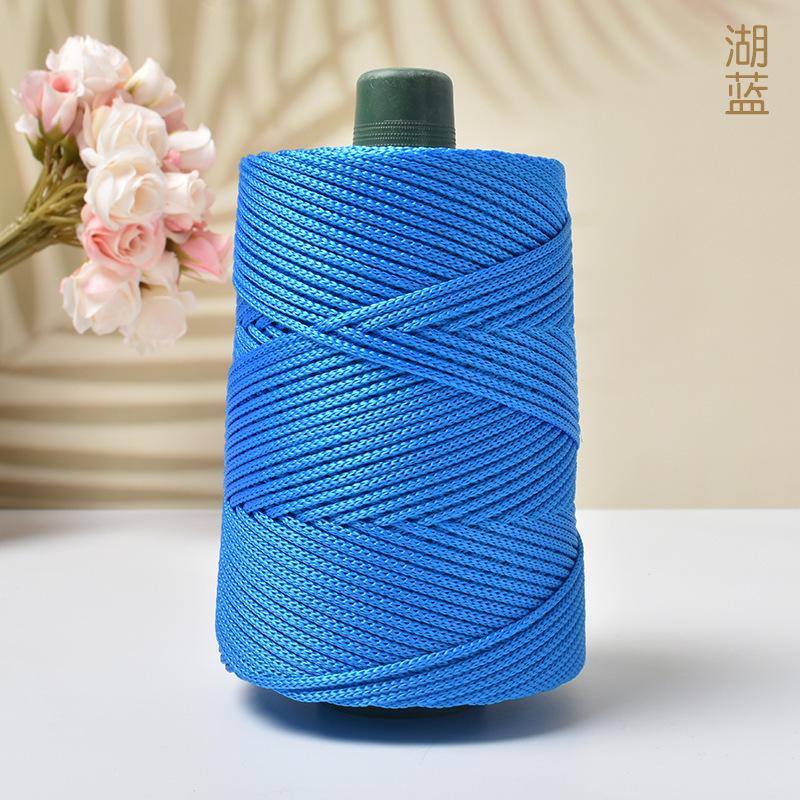 Light-Weight Ice Silk Yarn for Summer DIY Hand-Woven Sun Hat Bag Shoes Cushion Craft Rope Hollow Wool Crocheting Cushion