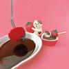 Japanese Grocery Strawberry Bread Chocolate Cat Valentine'S Day Gift Cake Dessert Shop Decoration Miniature Scene Decoration