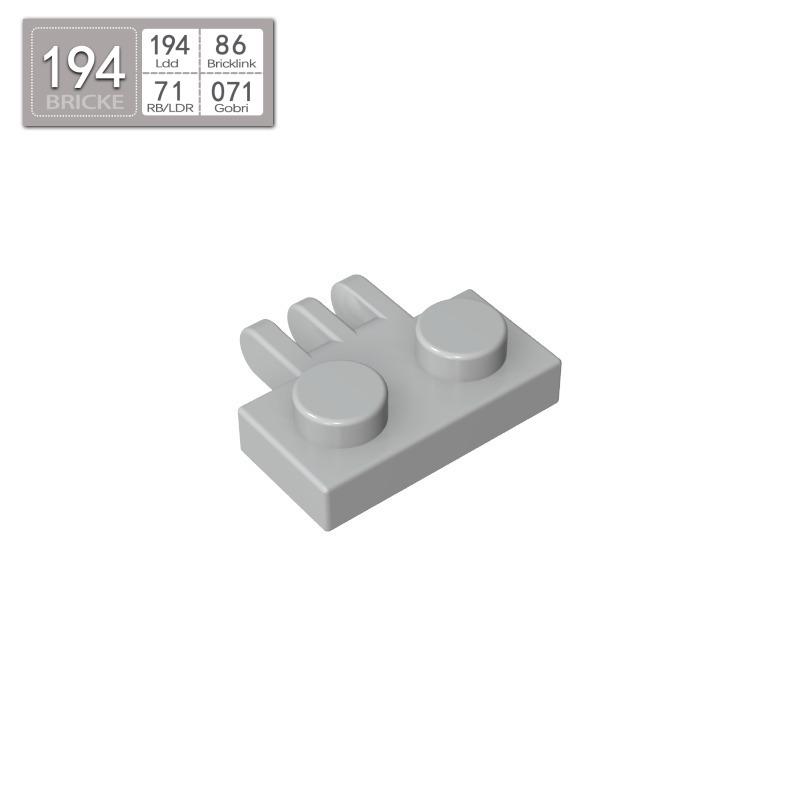 BRICKE 2452 Building Block 1x2 with Side Three-Finger Hinge, LEGO-Compatible Accessory 105 pcs